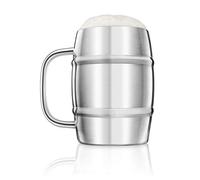 Final Touch acero inoxidable grande doble pared barril de cerveza taza jarra - 1 litro - fta1700