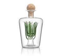 Final Touch Decantador de Tequila de Agave, Botella Hecha a Mano de 850 ml con tapón de Corcho Natural y Boquilla Ancha para Verter Suavemente, Inspirado en la Planta de Agave para Servir Tequila
