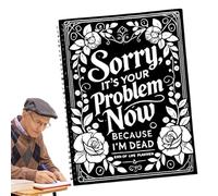 Final Wishes Binder - Legacy Planner, Notebook AfterLife | Organizador De Humor Para Información Funeraria, Cuentas Digitales, Notas De Bienes, Registros Familiares, Detalles De Activos, Libro De Regi