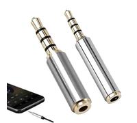 FinalCool 2 Piezas Adaptador de Audio, 2.5mm Macho a 3.5mm Hembra, 3.5mm Macho a 2.5mm Hembra, Convertidor de Audio Estéreo Jack, para Auriculares, Smartphones, Micrófono, Tabletas