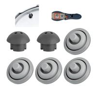 FinalCool W-MF - Juego de 6 piezas de repuesto para olla a presión, compatible con WMF Perfect & Perfect Plus, válvula principal de seguridad para olla a presión de 2,5 L - 8,5 L, diámetro de 18 cm y