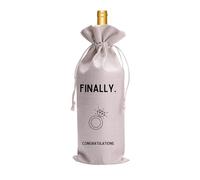 Finally - Bolsa de regalo de compromiso para novia/él/ella recién comprometida, bolsa de vino