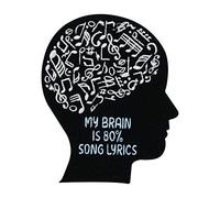 Finally Home My Brain is 80% Song Lyrics - Parche termoadhesivo para planchar, diseño de letras de canciones