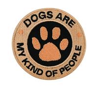 Finally Home Parche con cierre adherente - Dogs are my Kind of People | parches para perros, parches redondos, parches, insignias huellas