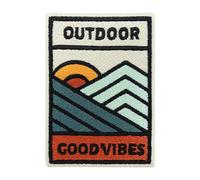 Finally Home Parche con cierre adherente - Outdoor Good Vibes | Mochila parches, parche para exteriores, parche para senderismo, insignia de naturaleza, insignia de montaña