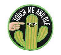 Finally Home Parche con cierre adherente - Touch me and die | Parches divertidos, parches para perros, insignias divertidas