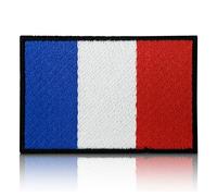 Finally Home Parche de la bandera de Francia con parte trasera de , 7,9 x 5,2 cm, bandera de Francia, parche de