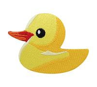 Finally Home Parche de pato chirriante amarillo para planchar | Patches de patos, parches para planchar pájaros, parches, parches