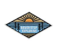 Finally Home Parche para adjuntar - Never Stop Exploring | Parches para exteriores, mochila, parche para senderismo, insignia de naturaleza, insignia de montaña