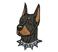 Finally Home Parche para planchar - Doberman Dog | Parches de cabeza de perro, para planchar de animales, parches de patas