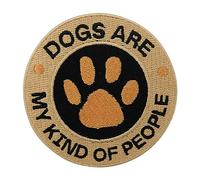 Finally Home Parche para planchar - Dogs are my Kind of People | Parches para perros, animales, parches redondos para perros, parches de patas