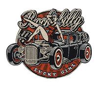 Finally Home Parche Retro Rockabilly para Moto | Vintage de los Años 80 para Espalda de Motorista Americano y Chaqueta