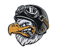 Finally Home Parche termoadhesivo - Águila motorista | Motocicleta Parches Chaleco, América Parche para planchar, Motorcycle Aplique, Remiendo para Hombres