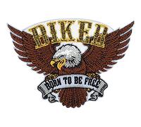 Finally Home Parche termoadhesivo - Born to be Free Motorista Águila | Motocicleta Parches, América Parche para planchar, USA Aplique, Chaleco Remiendo, Parche de espalda