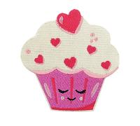 Finally Home Parche termoadhesivo con diseño de cupcakes con forma de corazón, para tartas, para planchar o planchar