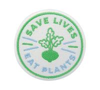 Finally Home Parche termoadhesivo con diseño de plantas veganas para veggie Save Lives Eat Plants