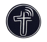 Finally Home Parche termoadhesivo con la cruz de Jesús de la Iglesia | Parches cristianos para planchar, diseño de pescado