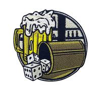 Finally Home Parche termoadhesivo de Friday Night para planchar | Parches de cerveza, dados para planchar