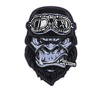 Finally Home Parche termoadhesivo - Gorila motorista | Motocicleta Parches, Chaleco Parche para planchar, Chalecos De Cuero Aplique, Chaqueta De Moto Remiendo, Parche De Espalda