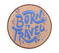 Finally Home Parche termoadhesivo - Nacido para viajar | Mochilero Parches, Vacaciones Parche para planchar, Aplique Viajes, Viaje Remiendo