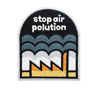 Finally Home Parche termoadhesivo para planchar - Stop Air Polution | Parches de cambio climático para planchar en el mundo de la Tierra Planeta Parches Naturaleza
