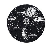 Finally Home Parche termoadhesivo - Vuela a la luna astronauta con globo | Espacio Parches, Alienígena Parche para planchar, OVNI Aplique, NASA Remiendo