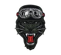 Finally Home | Parches Termoadhesivos de Planchado sin Costuras para Ropa| Parche Pantera motociclista negra |Aplique Codera Rodillera Bordado DIY