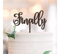 Finally Mr And Mrs Wedding Cake Topper Personalizar Elegante Novia Y Novio Cake Topper Para Despedida De Soltera Decoración De Boda Regalos De Bachelorette Madera