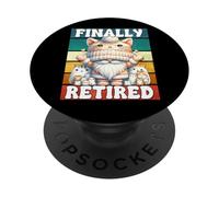 Finally Retired Cat Grandpa For Cat Mom Funny Cat Retirement PopSockets PopGrip Adhesivo