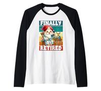 Finally Retired Dad Gnome For Men And Women Happy Retirement Camiseta Manga Raglan