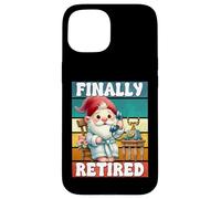 Finally Retired Dad Gnome For Men And Women Happy Retirement Carcasa para iPhone 15