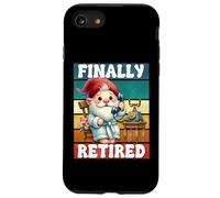 Finally Retired Dad Gnome For Men And Women Happy Retirement Carcasa para iPhone SE (2020) / 7 / 8