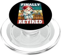 Finally Retired Dad Gnome For Men And Women Happy Retirement PopSockets PopGrip para MagSafe