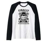 Finally Retired Life 2026 The Adventure Begins Now Hammock Camiseta Manga Raglan
