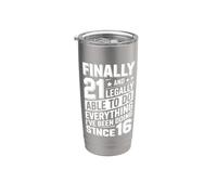 Finalmente 21 Legalmente Haciendo Todo Lo Que He Estado Haciendo Desde 16 Vaso térmico de acero inoxidable de doble pared