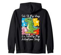 Finalmente es mi Día de Adopción Día Gotcha Celebración de Dinosaurios Sudadera con Capucha