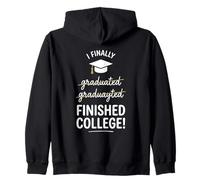 Finalmente me gradué de la Universidad Divertida Escuela de graduación Sudadera con Capucha