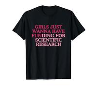 Financiación para la investigación científica Funny Gen Z Meme Scientist Camiseta gráfica económica, Hombre, Negro, M