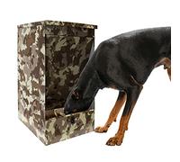 FINCA CASAREJO Tolva para Perros | Tapa Basculante Antipájaros y AntiRatones | Original Diseño Camuflaje | Gran Capacidad 40 kg