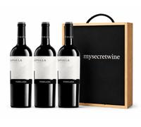 Finca Espolla Perelada - Pack 3 Botellas de Vino Tinto 75 O. Empordà - Incluye Caja de Madera MySecretWine - Selección para Regalo