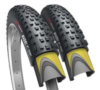 Fincci Bici Cubiertas MTB 29 x 2.25 Pulgadas - Par de Plegable Neumáticos 54-622 con 1mm Antipinchazos - Gomas 29" para Adulto Mountain Bike, Eléctrica, Montaña Bicicleta - Pack de 2 para Ciclismo