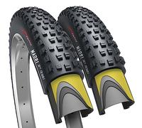 Fincci Bici Cubiertas MTB 29 x 2.25 Pulgadas - Par de Plegable Neumáticos 57-622 con 1mm Antipinchazos - Gomas 29" para Adulto Mountain Bike, Eléctrica, Montaña Bicicleta - Pack de 2 para Ciclismo