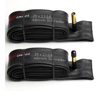 Fincci Camara Bicicleta 29" - Pack de Cámaras 29 x 2.1 x 2.2 x 2.3 x2.35x2.4x2.5 x 2.6 con Válvula Schrader de 48mm - para Neumáticos MTB y Bicicletas Eléctricas, Estáticas, de Montaña y de carretera
