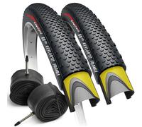 Fincci Cubierta 700x38c Rigida 40-622 Plegable con Protección Antipinchazos | Cubierta Bicicleta 700 x 38 con 60 TPI y Presión de 50-80 PSI para un Rendimiento Óptimo en Carretera - Pack de 2