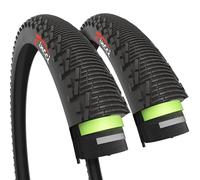 Fincci Cubierta Bicicleta 26x1.95 53-559 Plegable con Protección 3mm | Cubiertas Bicicleta 26x1.95 con 27 TPI y Protección Antipinchazos de 3 mm para Presión Máxima de 50 PSI - Pack de 2