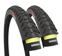Fincci Cubierta Bicicleta 26x1.95 Pulgadas Plegables 3mm Antipinchazos 52-559 Cubiertas 60TPI Neumaticos para MTB Montaña Hibrida Bici Bicicleta con 26 x 1.95 Neumatico - Paquete de 2