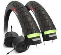Fincci Cubierta MTB 26x1.95 ETRTO 50-559 Antipinchazos 3 mm con Cámara | Neumático MTB 26x1.95, ETRTO 50-559, Protección Antipinchazos 3 mm y Cámara - Para Carretera, Montaña y Bici Híbrida