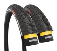 Fincci Cubiertas 700x38c ETRTO 40-622 Plegables Antipinchazos 1 mm (Pack 2) | Neumáticos Plegables 700x38c, ETRTO 40-622 y Protección 1 mm - Para Eléctrica, Carretera, Bici MTB, Montaña y Turismo
