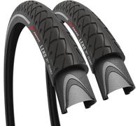 Fincci Cubiertas MTB 26 x 1.95 Pulgadas - Reflectante Plegable Slick Neumáticos 50-559, para Bicicletas Urbanas, MTB, Carretera, Hibrida Bici - Paquete de 2X Cubierta 26"