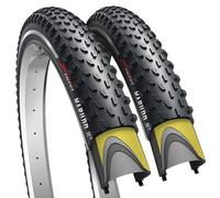 Fincci Cubiertas MTB 29 x 2.1 Pulgadas Bicicleta Reflectantes - Par Neumáticos Gravel Plegables 52-622 con Protección de Nailon de 1 mm 30 TPI Gomme para Eléctrica Carretera Bici, Montaña Bicicleta